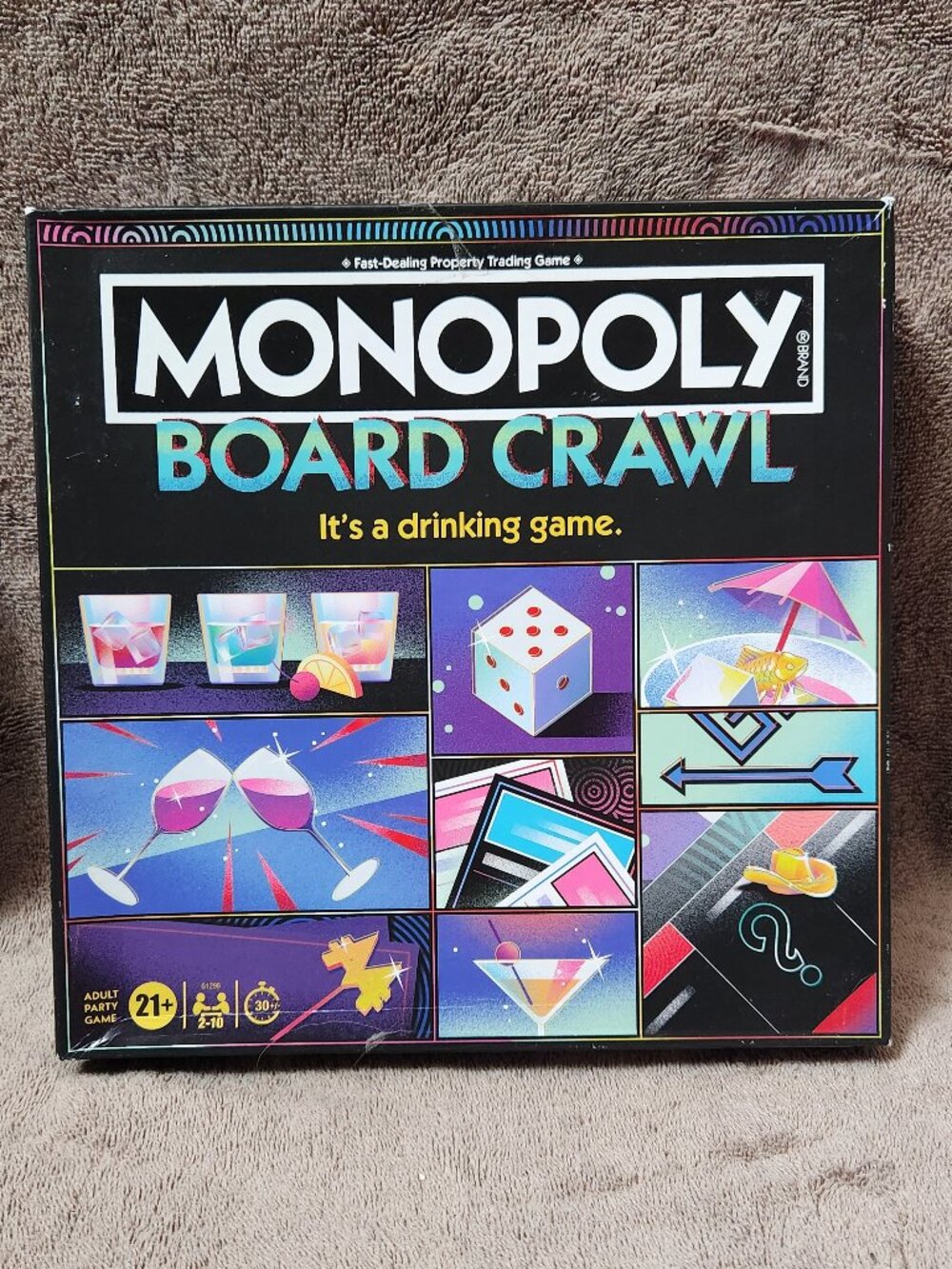 MONOPOLY BOARD CRAWL - Official Monopoly Drinking Game for Adults - NEW Sealed